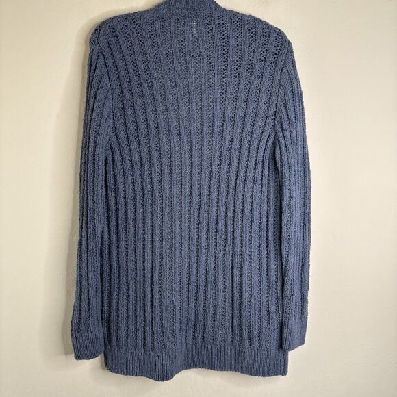 Zara Blue Knit Cardigan Sweater - Picture 4 of 4